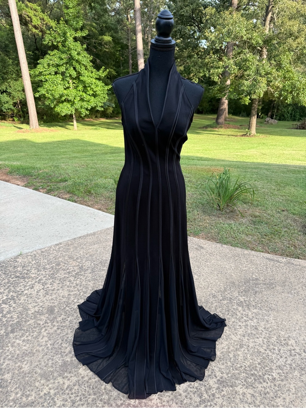 Vintage Lillie Ruben Elegant Black Evening Gown